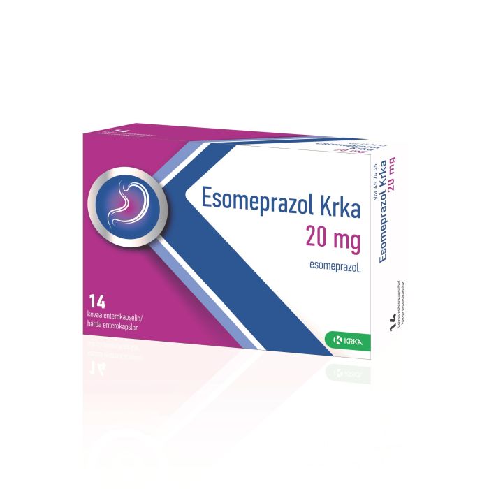 ESOMEPRAZOL KRKA enterokapseli, kova 20 mg 14 fol kuva 2