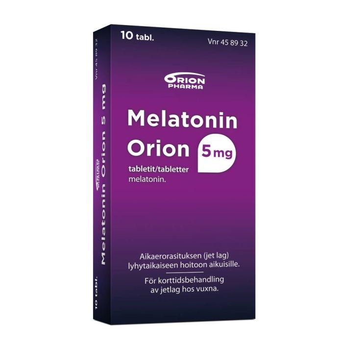 MELATONIN ORION tabletti 5 mg 10 fol kuva 5