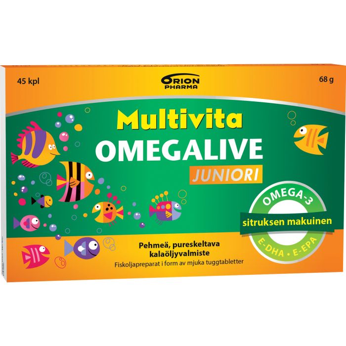 Multivita Omegalive Juniori 45 geelitabl kuva 3