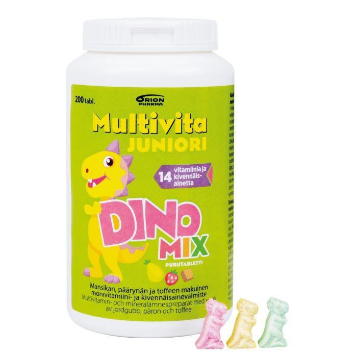 Multivita Juniori Dino Mix monivitamiini 200 purutabl kuva 3