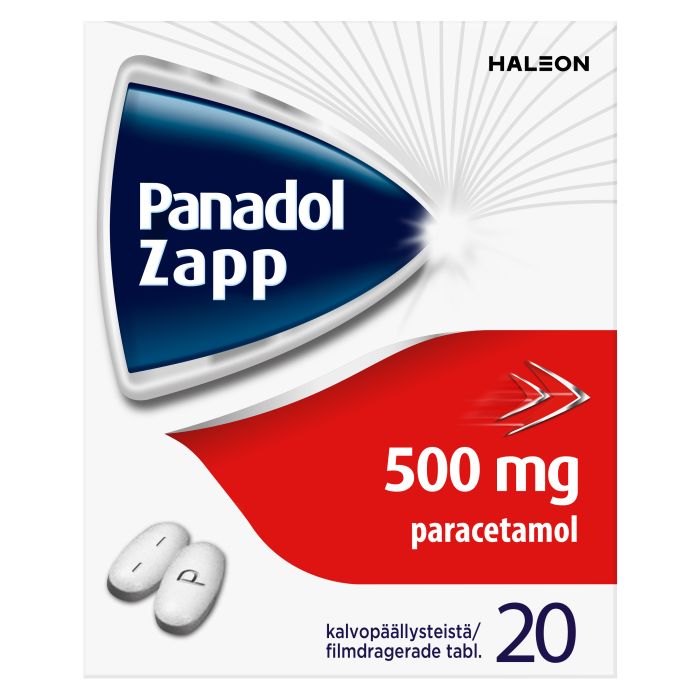 PANADOL ZAPP tabletti, kalvopäällysteinen 500 mg 20 fol kuva 5