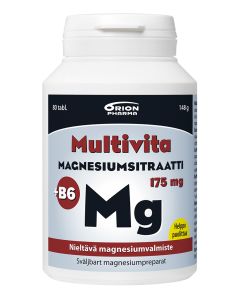 Multivita Magnesiumsitraatti + B6 175 mg nieltävä tabletti 80 kpl