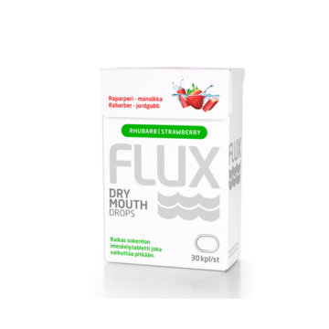 Flux Dry Mouth Raparperi-mansikka 30 imeskelytabl
