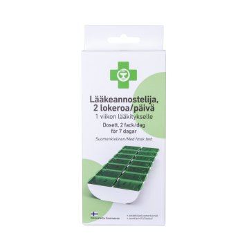 APTEEKKI Lääkennostelija 2 lokeroa/päivä 1 viikon lääkitykselle 1 kpl