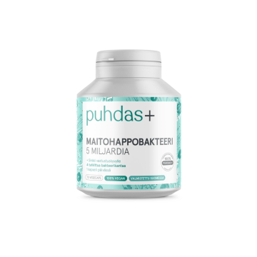 Puhdas+ Maitohappobakt 5 Mrd vegekaps 75 kpl