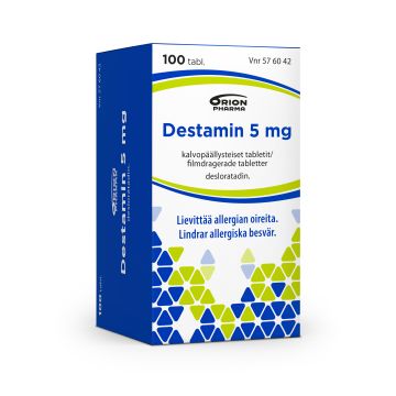 DESTAMIN tabletti, kalvopäällysteinen 5 mg 100 fol