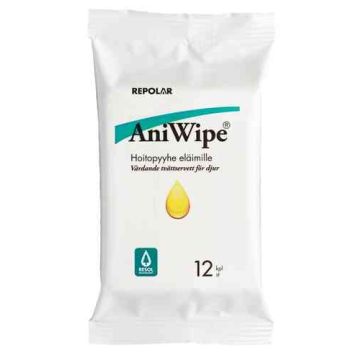 Aniwipe 12 hoitopyyhkeet 12 x 16 cm eläimille 12 kpl