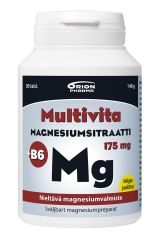 MULTIVITA MAGNESIUMSITRAATTI+B6 175MG NIELTÄVÄ TABLETTI 80 KPL