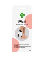 APTEEKKI Nilkkatuki, vakauttava XL musta-valkoinen 1 kpl
